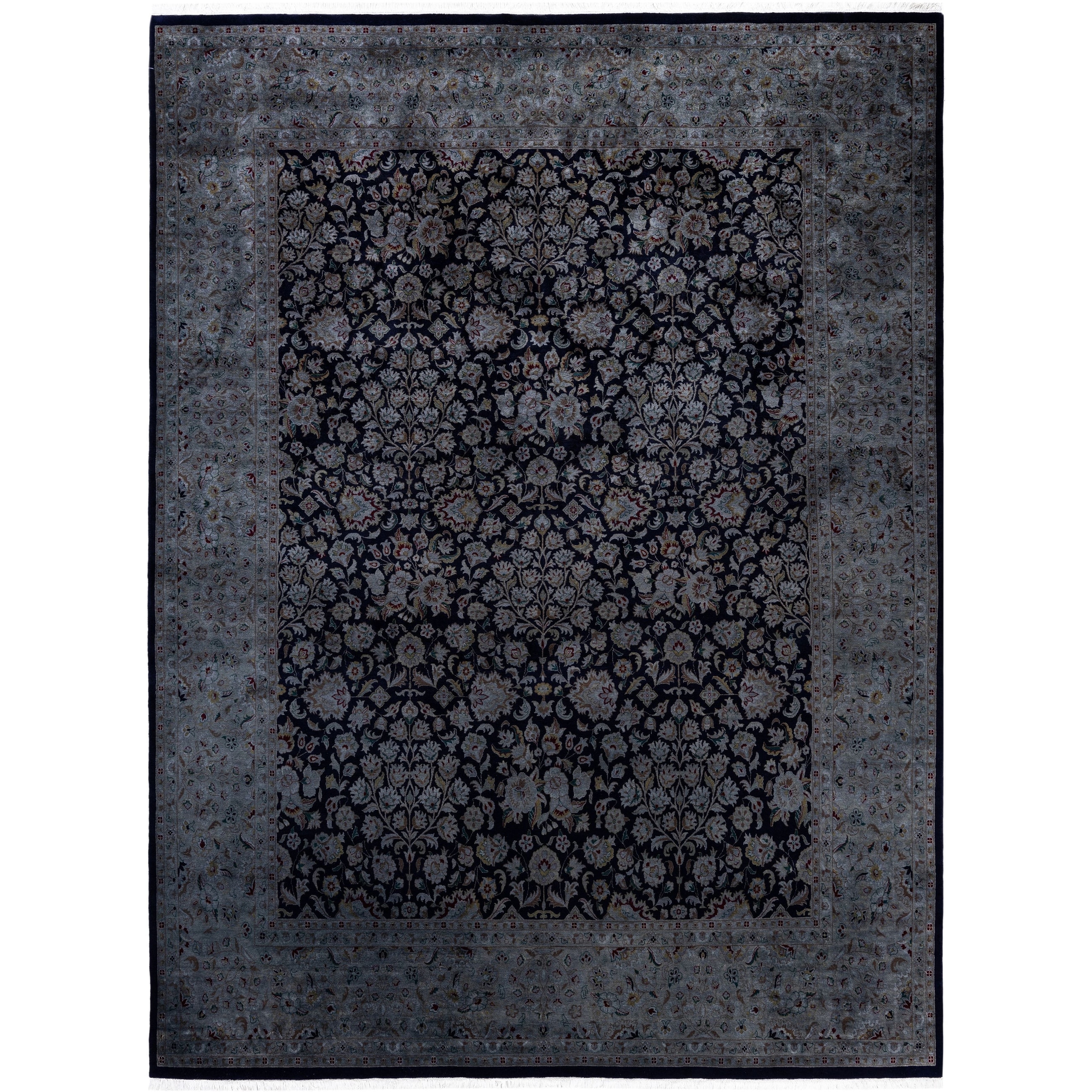 Overdyed One-of-a-Kind Hand-Knotted Area Rug - Navy - 8' 2" x 10' 5"