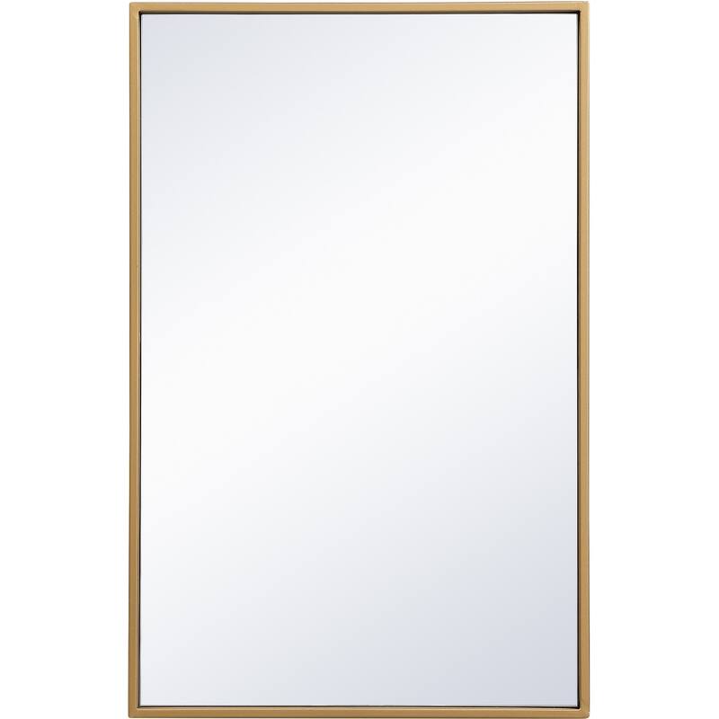 Elegant Lighting Eternity 28" x 18" Rectangular Flat Metal Framed - Brass