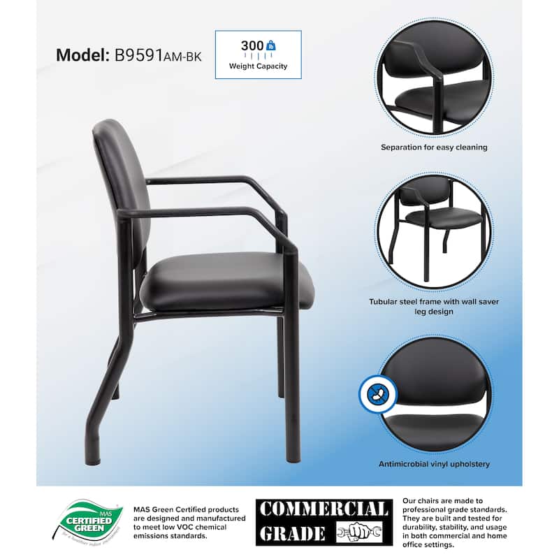 Boss Office Products Big and Tall Antimicrobial Guest Chair