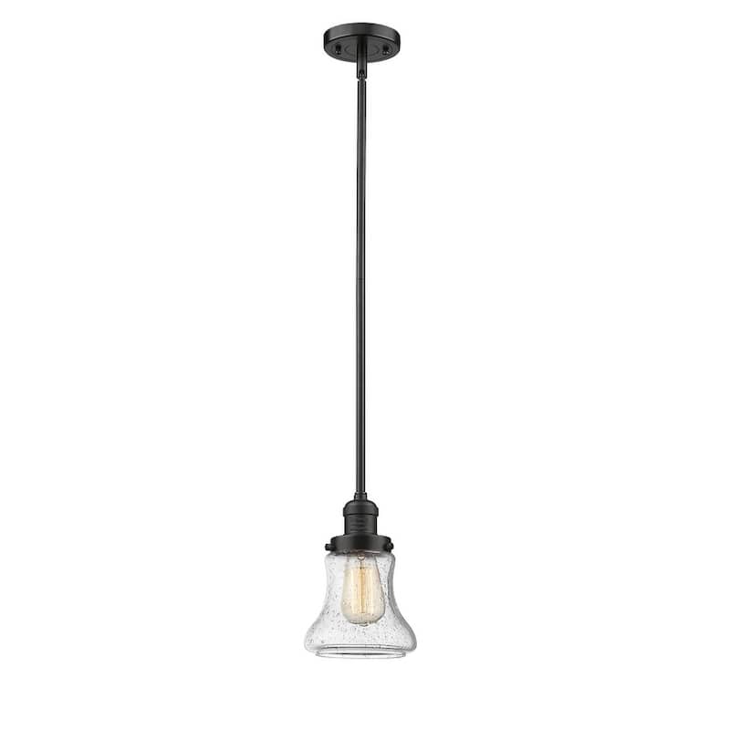 Innovations Lighting Bellmont 7" Wide Mini Pendant - Downrod - Oiled Rubbed Bronze / Seedy