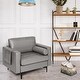 preview thumbnail 4 of 18, Costway Modern Accent Armchair Single Sofa with Bolster & Side Storage