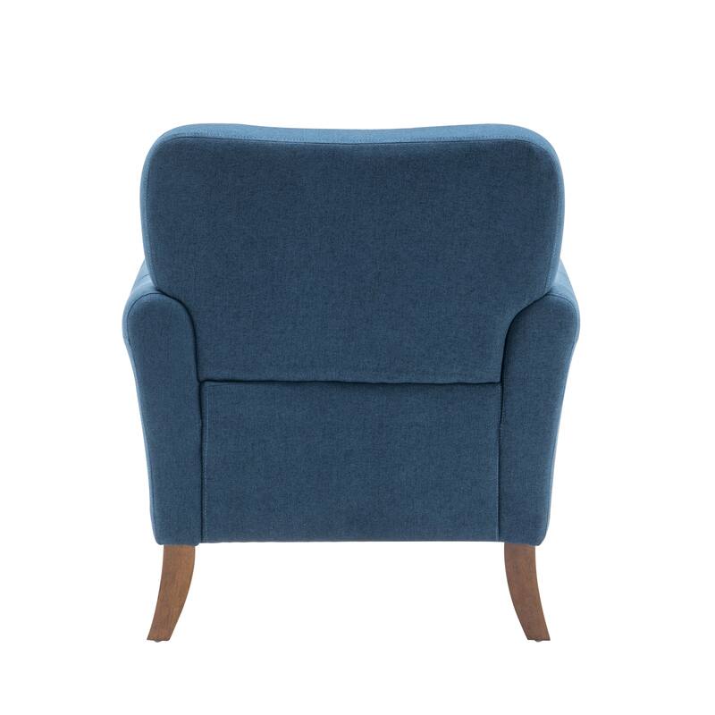 Porthos Home Inia Accent Chair, Fabric, Flared Armrests, Wooden Legs