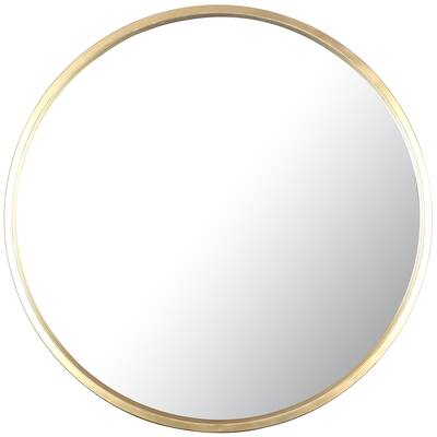 24 " Round Wall Mirror, Gold Modern Metal Frame Bathroom Bedroom Decor