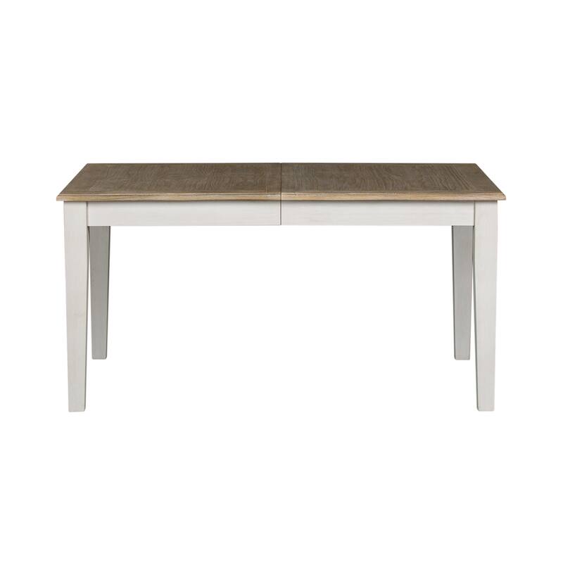 Summerville Soft White Wash Wire Brushed Gray 7 Piece Rectangular Table Set