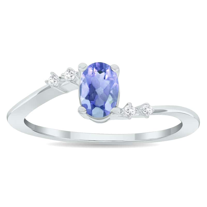 Women's Tanzanite and Diamond Tierra Ring in 10K White Gold