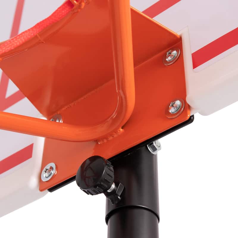Hathaway Streetball 79-in High Adjustable Portable Basketball System - White