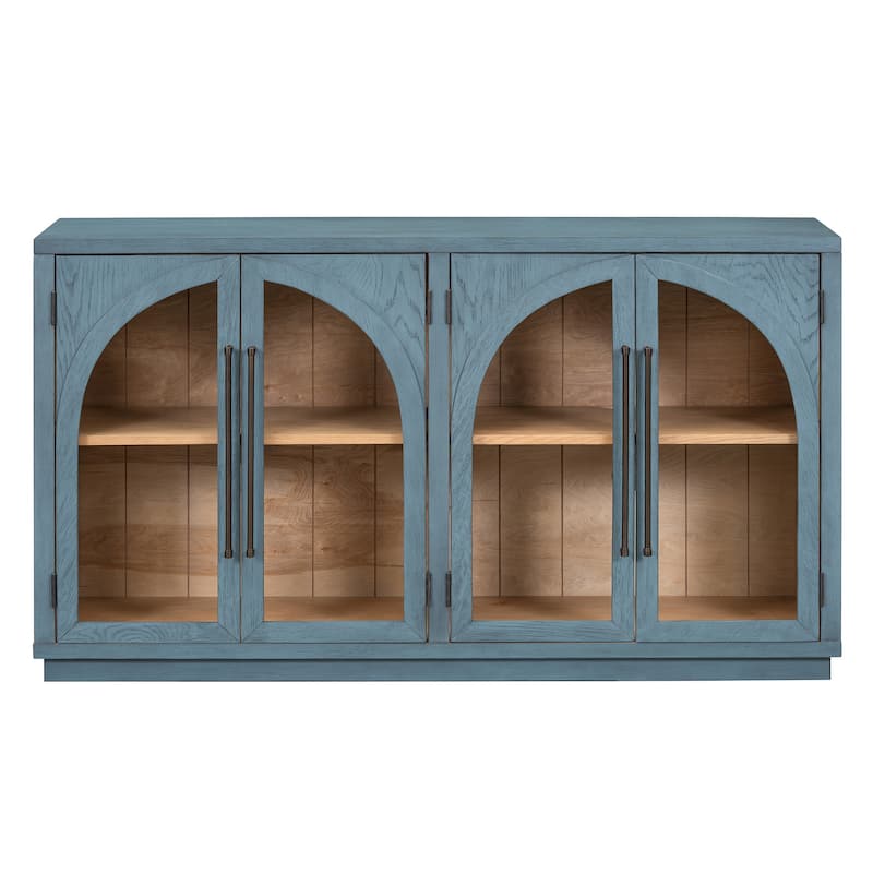 Sideboard with Metal Handles and Adjustable Shelves