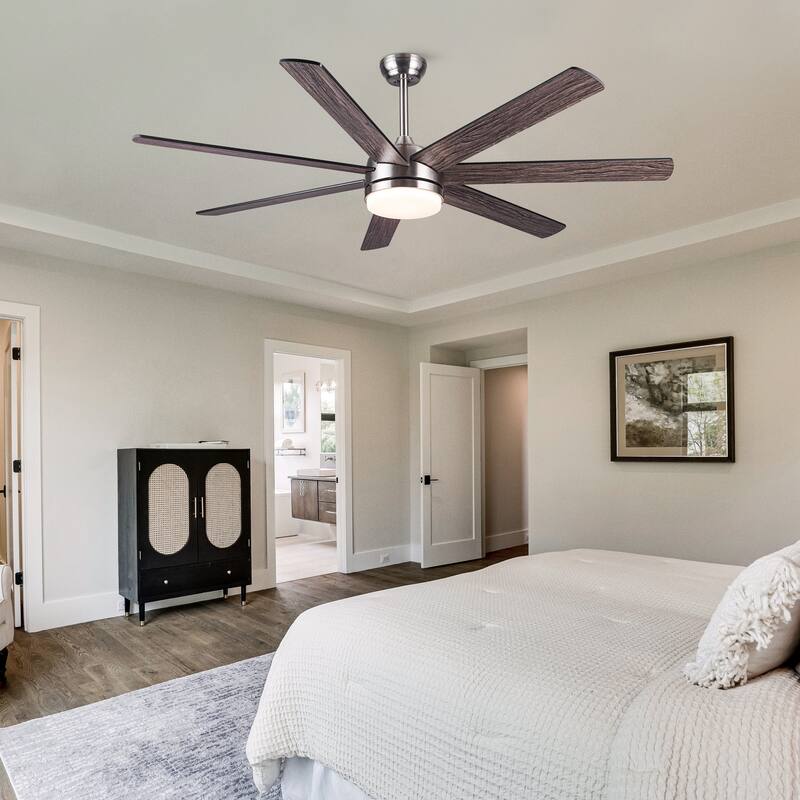 Smart Ceiling Fan with LED Light Kit & Adjustable Color Temperature, Remote & App Control, 6-Speed Wind Adjustment