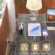 preview thumbnail 48 of 70, Modern Farmhouse L-Shape Desk with File Cabinet and Drawers, Homer Office Executive Desk with Charge Station