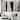 Designart "White And Black Tranquility Unleashed III" Abstract Marble Framed Wall Art Set Of 3 For Office Decor