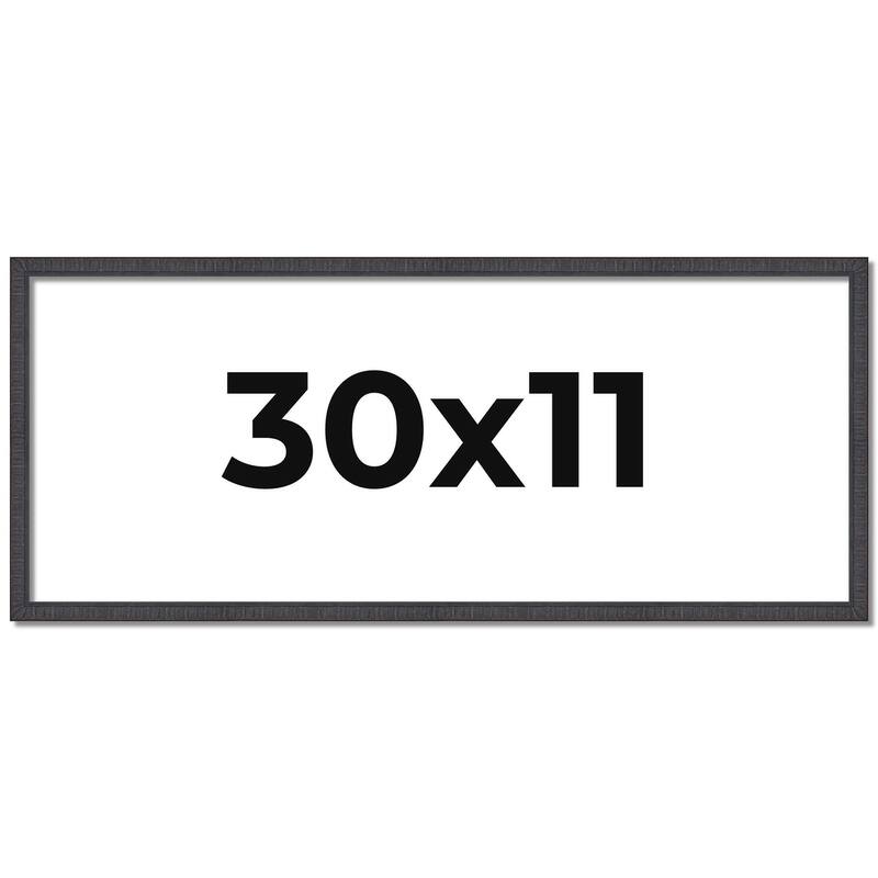 30x11 Frame Brown Solid Wood Picture Frame - Complete Modern Photo