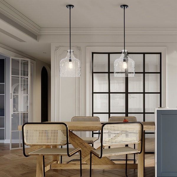 Daelan Clear Dimpled Glass Single Light Pendant Light 12in On Sale Bed Bath Beyond 40133011