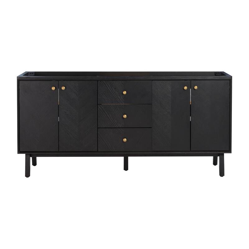 Avanity Adele 72 in. Vanity Only in Black Oak finish