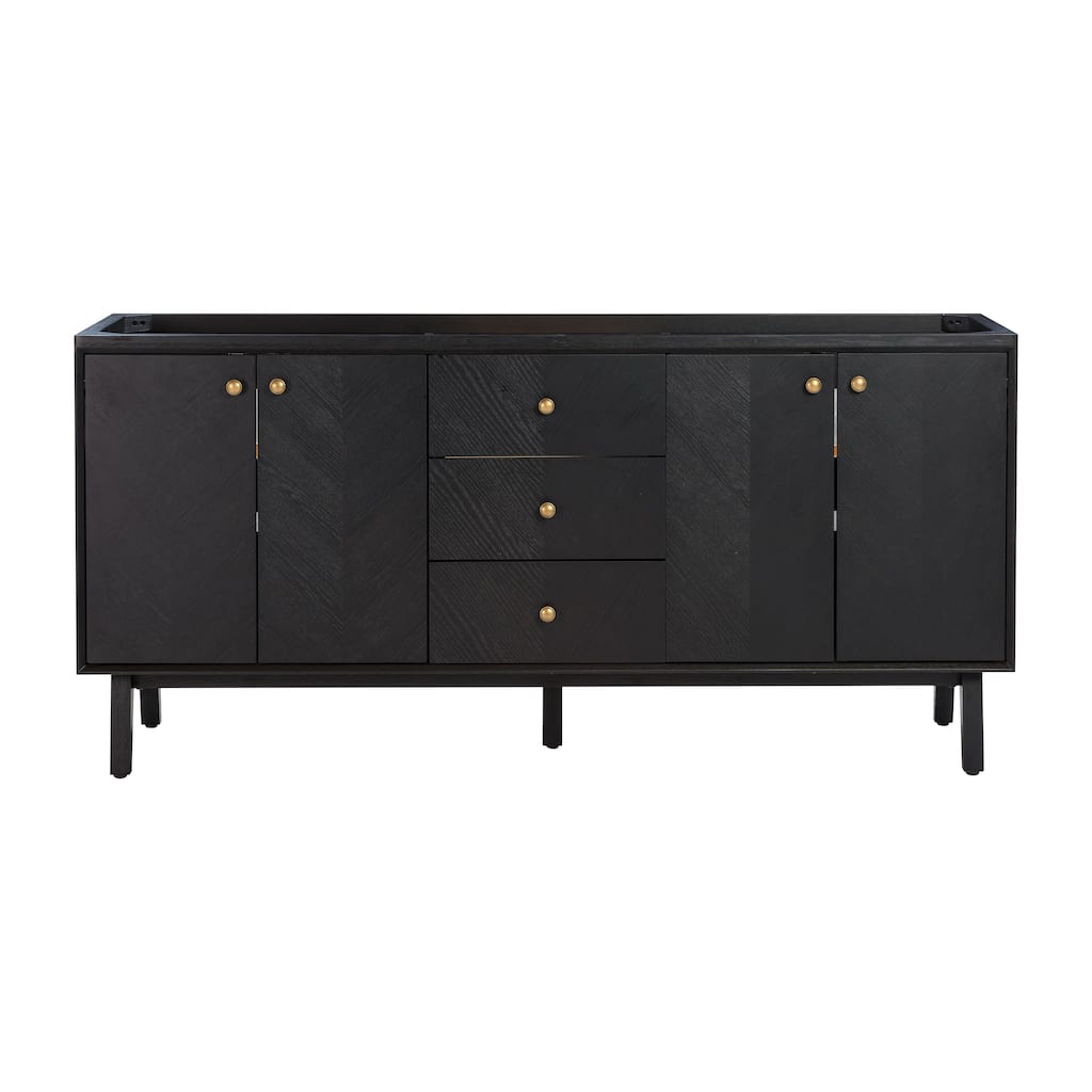 Avanity Adele 72 in. Vanity Only in Black Oak finish