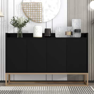 Dining Room 4 Doors Sideboard Buffet Cabinet with Large Storage Space