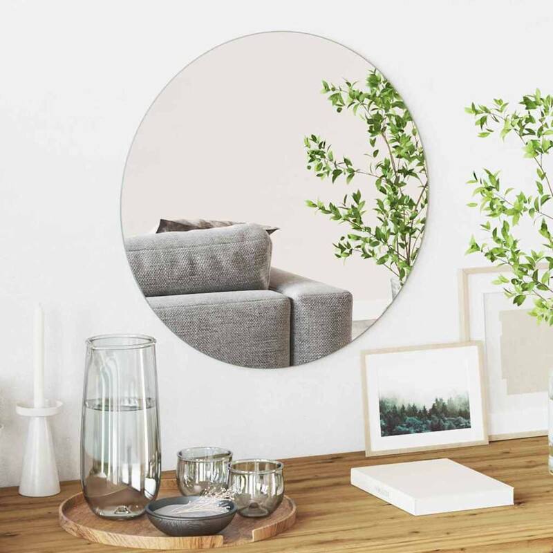 vidaXL Wall Mirror Square 15.75 x 15.75 in Tempered Glass - 19.69 x 19.69 inch