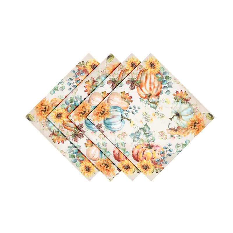 Laural Home Harvest Sun Napkin Set of 4 - 20" x 20"