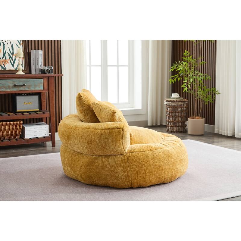 Round Bean Bag Chairs for Soft Chenille Cover