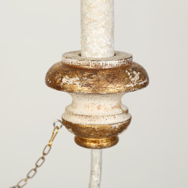 Farmhouse Wood 9-Light Chandelier French Country Classic Candle Light for Dining Room