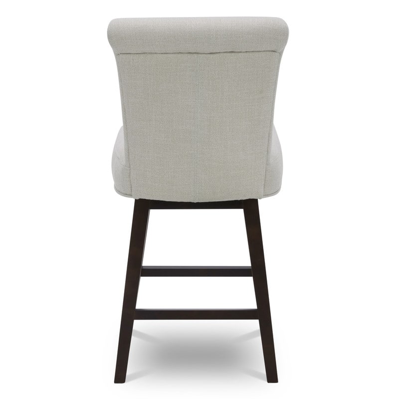 Spruce & Spring Noah Upholstered 26-inch Counter Height Swivel Barstool Set