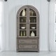 preview thumbnail 14 of 41, River Place Riverstone Curio Cabinet Single - Grey