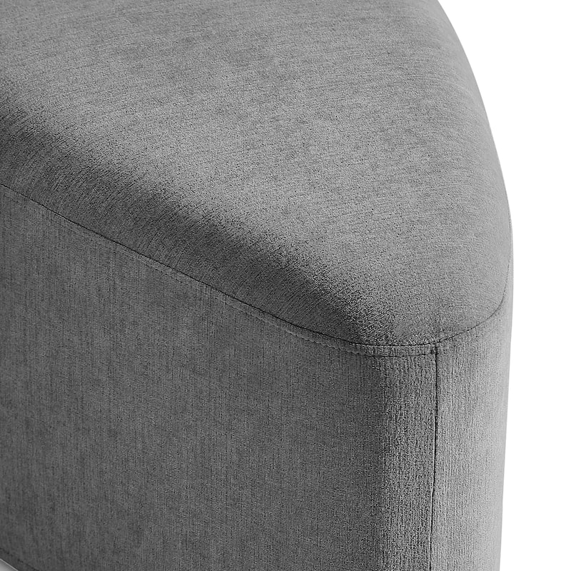 Bonnie 26"/43" W Chenille Small/ Oversized Triangular Cheese Ottoman