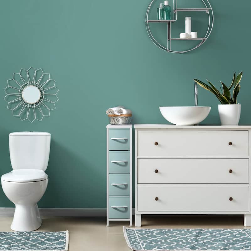 Narrow Dresser Tower with 4 Drawers - Vertical Storage for Bedroom