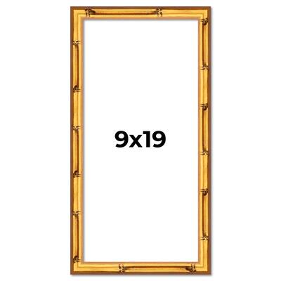 9x19 Frame Gold Bamboo Picture Frame Modern Photo Frame Includes UV Acrylic Shatter Guard Front Acid Free Foam Backing Board