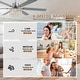 preview thumbnail 7 of 18, Cusp Barn 65" Ceiling Fan with Light and Remote,Modern Gorgeous Crystal Light Fixture,Silent Reversible Motor Fan Light,6-Speeds