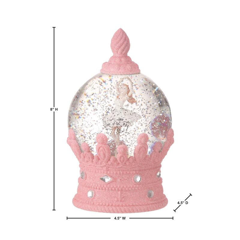 8.5" LED Battery Operate Timer Usb Royal Ballet Water Globe