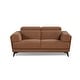 preview thumbnail 4 of 5, Contemporary Brown Living Room Loveseat with Adjustable Headrest