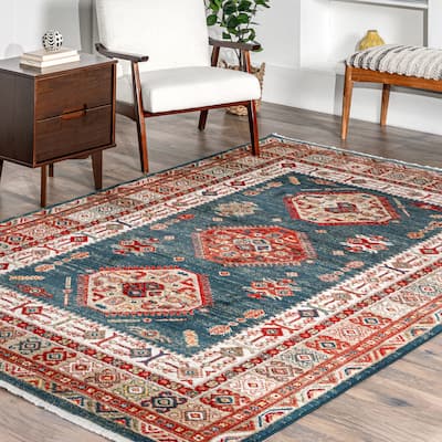 Nuloom Traditional Tribal Diamond Emblems Area Rug