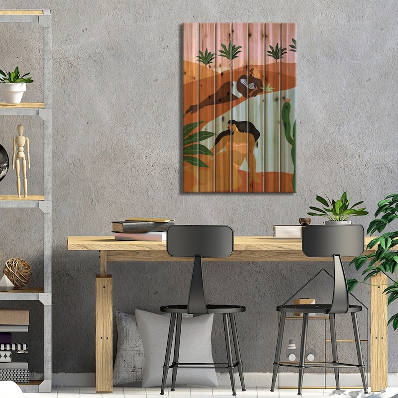 Desert Dreaming Print On Wood by Bria Nicole - Multi-Color