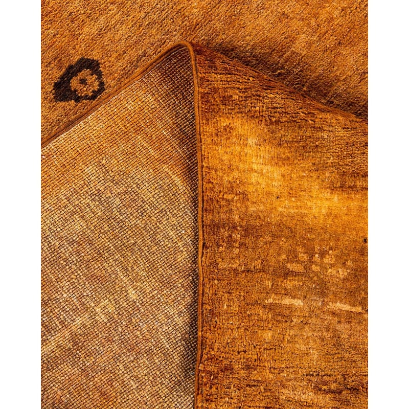 Vibrance, One-of-a-Kind Hand-Knotted Area Rug - Brown, 4' 2" x 6' 2" - 4' 2" x 6' 2"