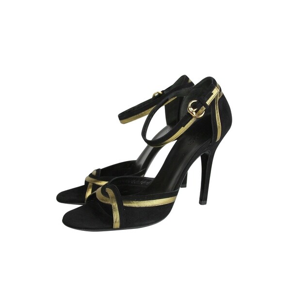 gucci black leather sandals