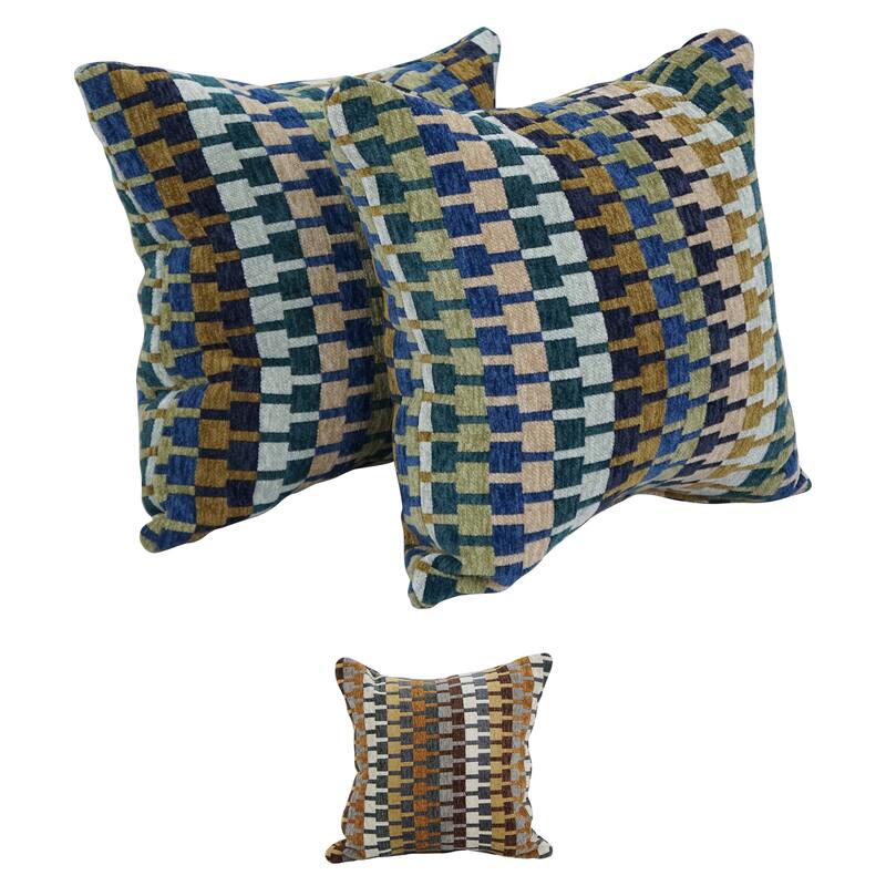 Blazing Needles 17-inch Square Throw Pillows (Set of 2)