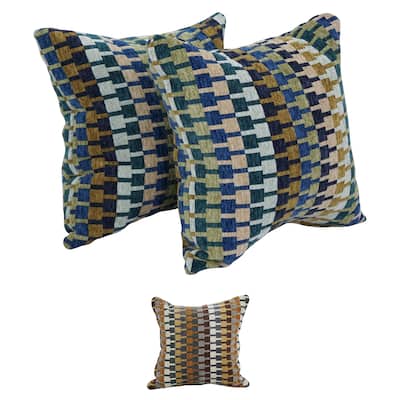 Blazing Needles 17-inch Square Throw Pillows (Set of 2)