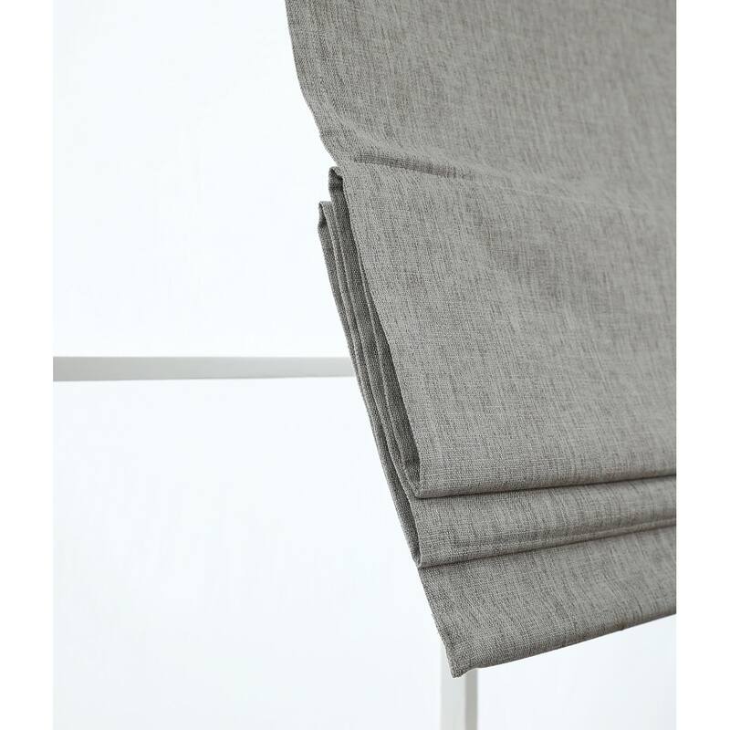 100% Blackout Roman Shade Belgian Linen Look Polyester Fabric