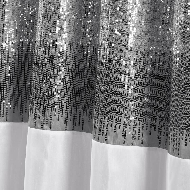 Silver Orchid Gregor Abstract Night Sky Two-tone Shower Curtain