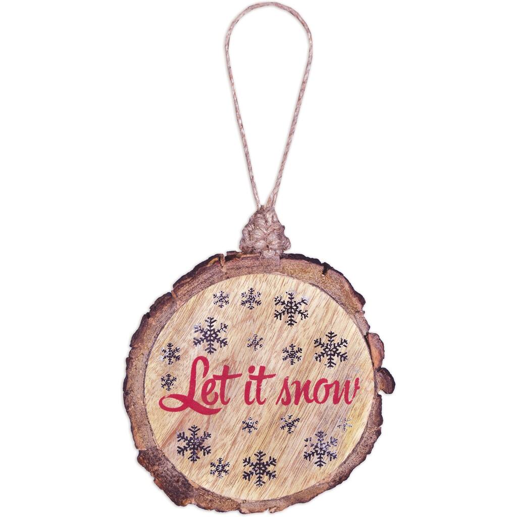Let it Snow Ornament -Set of 4