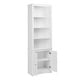 preview thumbnail 13 of 18, Tall Bookcase with 2 Shaker Doors, White