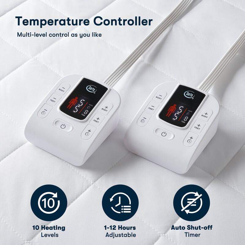 Serta Microfiber Zoned Heated Mattress Pad