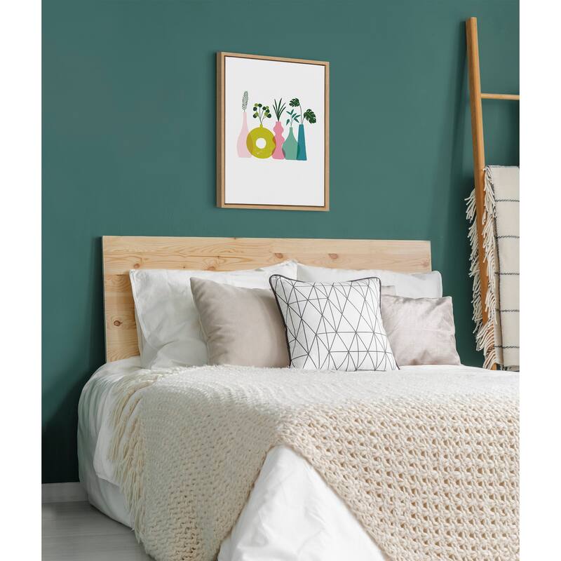 Kate and Laurel Sylvie Plant Play Framed Canvas by Duchess Plum
