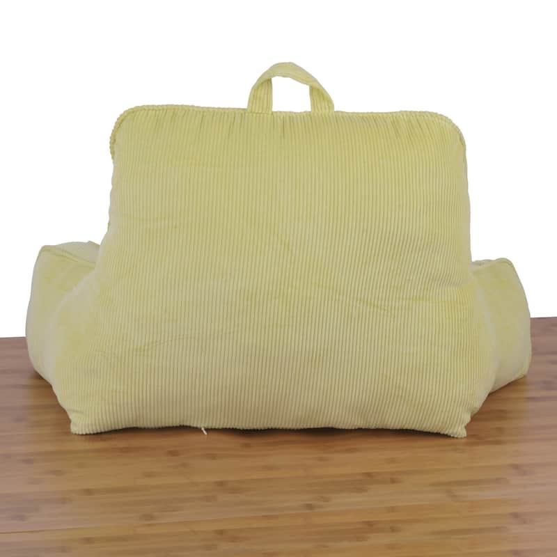 Cotton Corduroy Lounger Bed Rest Pillow Adjustable DIY Filling