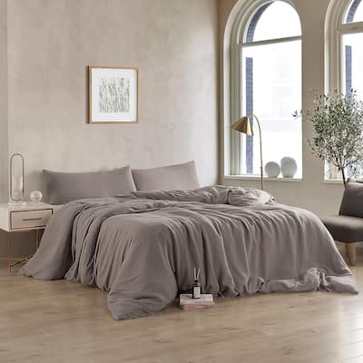 Dark Sky Reserve® - Bamboo Linen Oversized Duvet Cover - Portugal Made - Driftwood Taupe