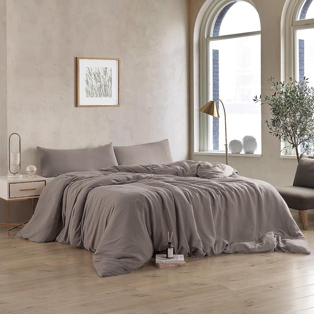 Dark Sky Reserve® - Bamboo Linen Oversized Duvet Cover - Portugal Made - Driftwood Taupe