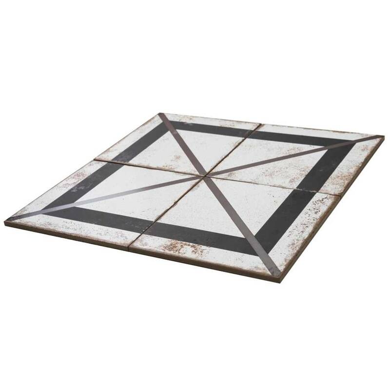 Metallici 8x8 Brown Matte Porcelain Patterned Tile - Floor, Wall, Backsplash