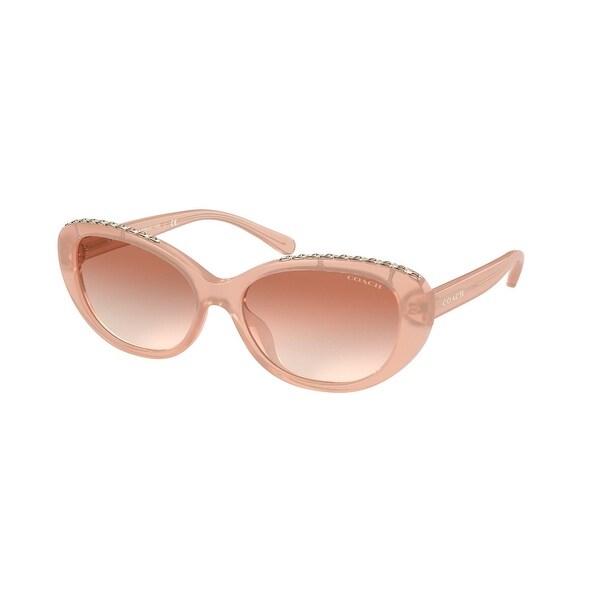 Coach HC8296U 511313 56 Milky Pink Woman Oval Sunglasses. Opens flyout.