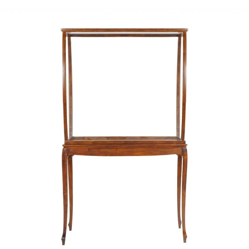 HomeRoots 15" Brown And Clear Glass Standard Display Stand - 14.5