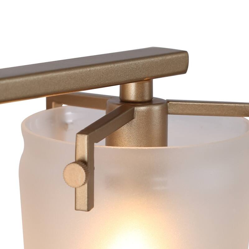 Modern Dimmable 2-light Bathroom Vanity Lights Frosted Glass Wall Sconces - L14" x W7.5" x H8"